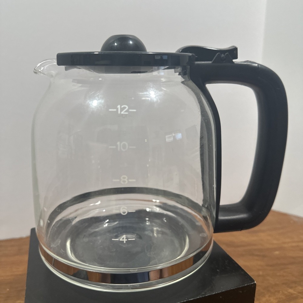 Replacement Carafe 12 Cup Coffee Maker Glass Pot Lid Brewing Bean Roast Blend